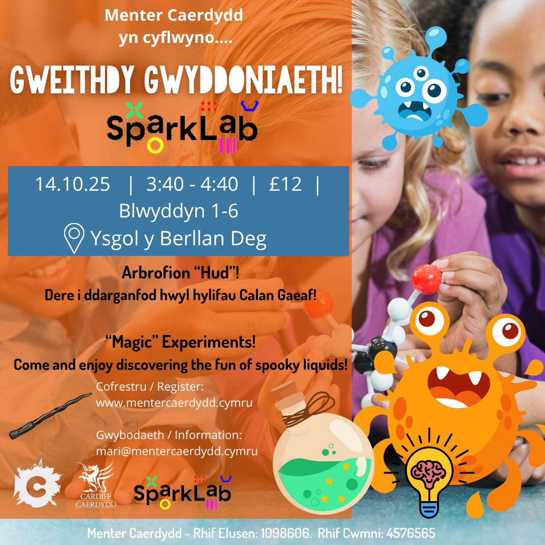 FULL - Gweithdy Gwyddoniaeth Sparklab Y Berllan Deg!
